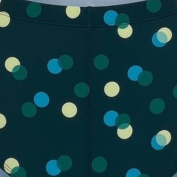 Bikini Bottom High Waist with Polka dots in Blue Green Bottom Only Size Large - Picture 8 of 8